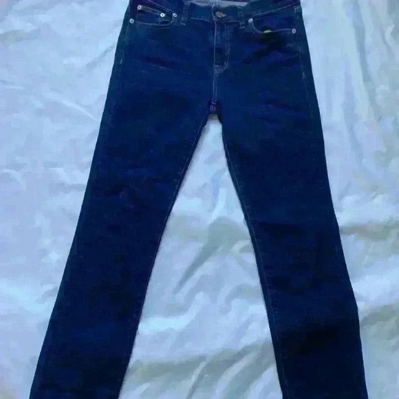 Madewell Alley‎ Straight Denim Jeans Dark Wash Blue Women's Size 27 - Picture 3 of 10